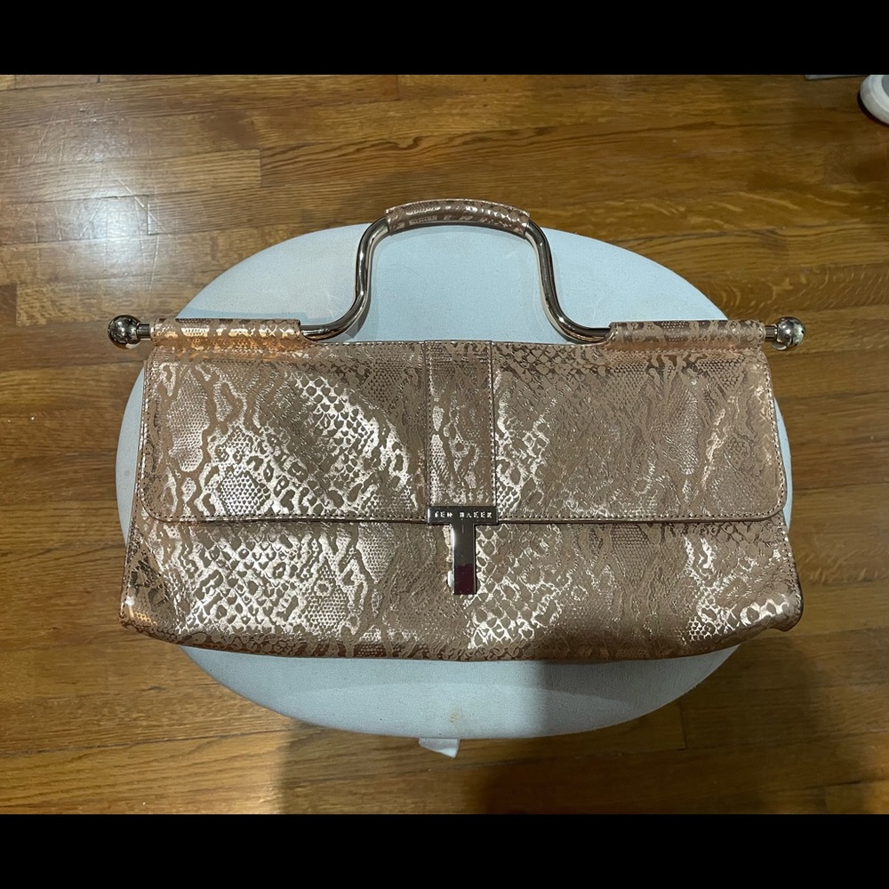 New Ted Baker handbag:clutch. Rose Gold and Gold. Sold out everywhere.